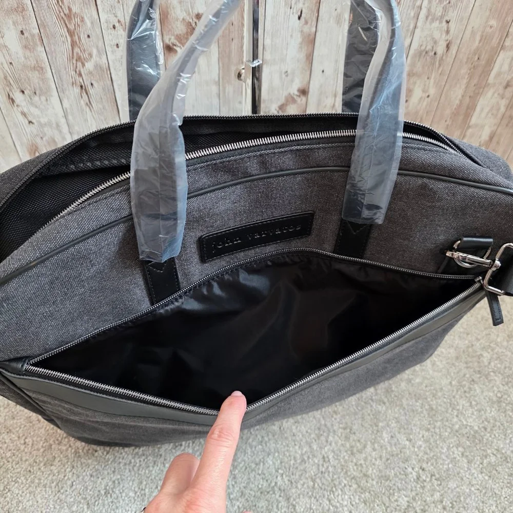 Men's John Varvatos Gray Briefcase One Size